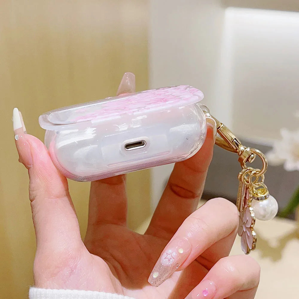 Kawaii Cherry Blossom AirPods Case