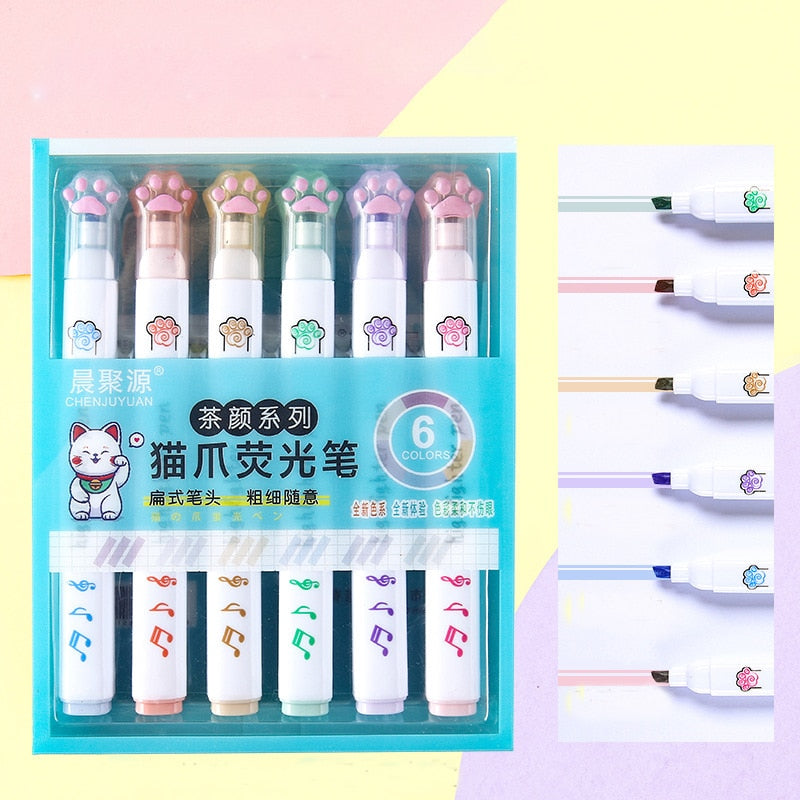 Kawaii Cat Paw Highlighters