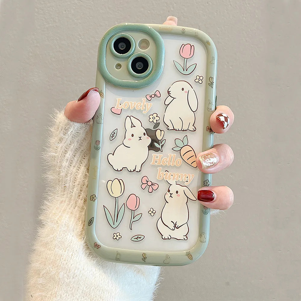 Cute Tulip Bunnies iPhone Case – Kore Kawaii Cute Tulip Bunnies iPhone Case – Kore Kawaii