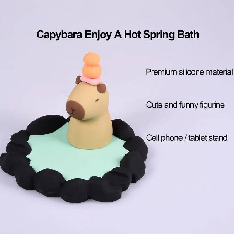 Cute Capybara Bath Phone Stand