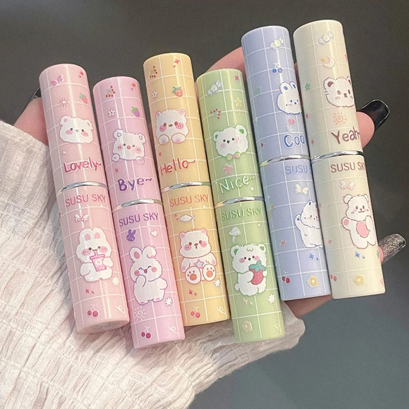 Kawaii SUSU SKY Moisturizing Lipstick showing different color options