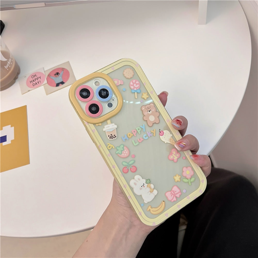 Kawaii Bunny, Bear, & Sweets iPhone Case