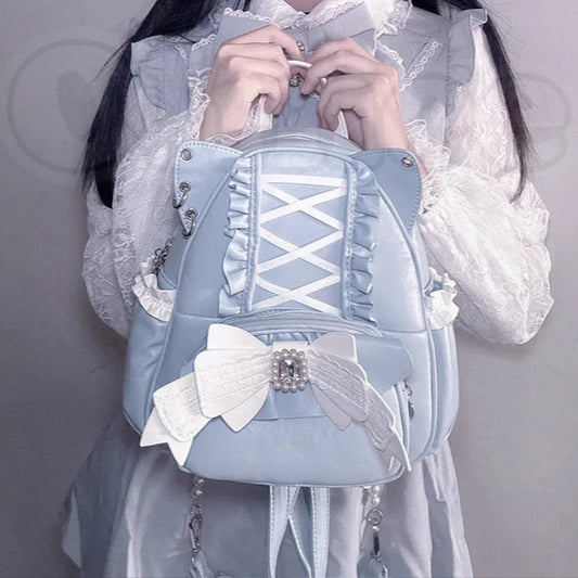 Pretty Blue Cat Backpack