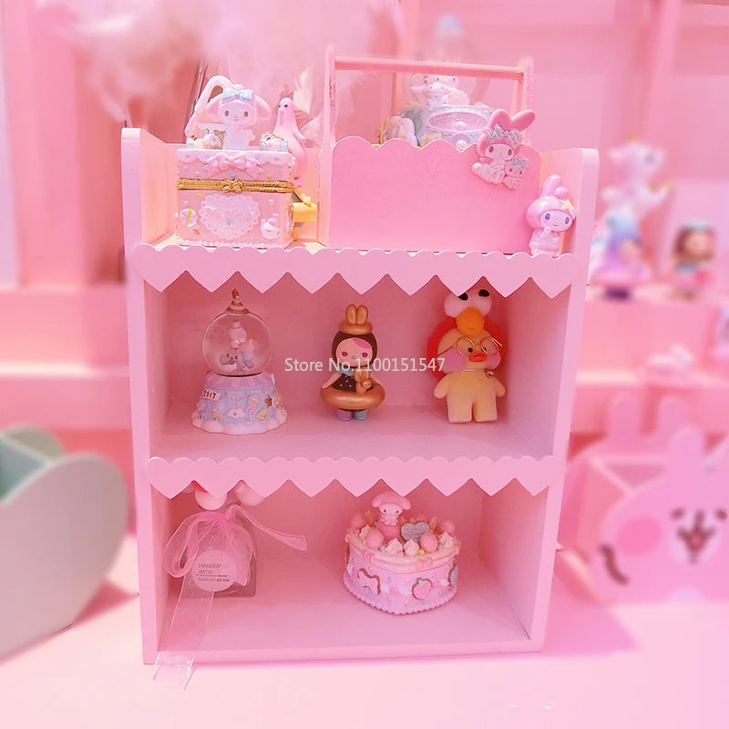 Cute Wooden Shelves with Heart Trim