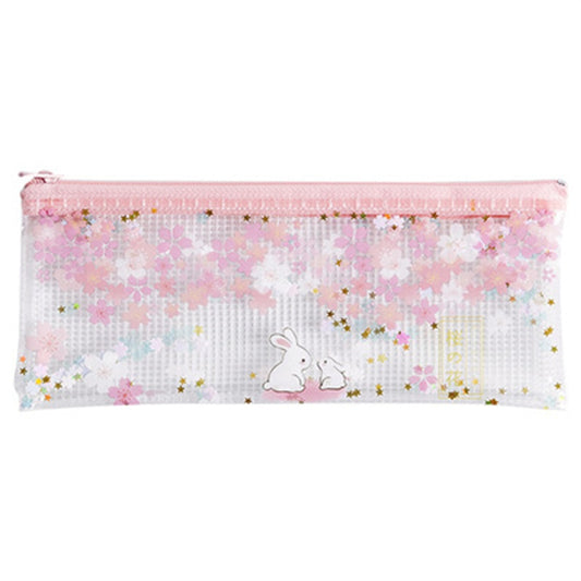 Kawaii Cherry Blossom Bunny Pencil Bag
