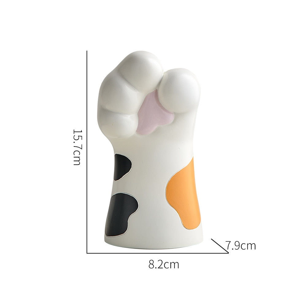 Kawaii Cat Paw Vase Dimensions