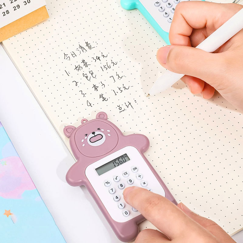Kawaii Mini Bear Digital Calculator