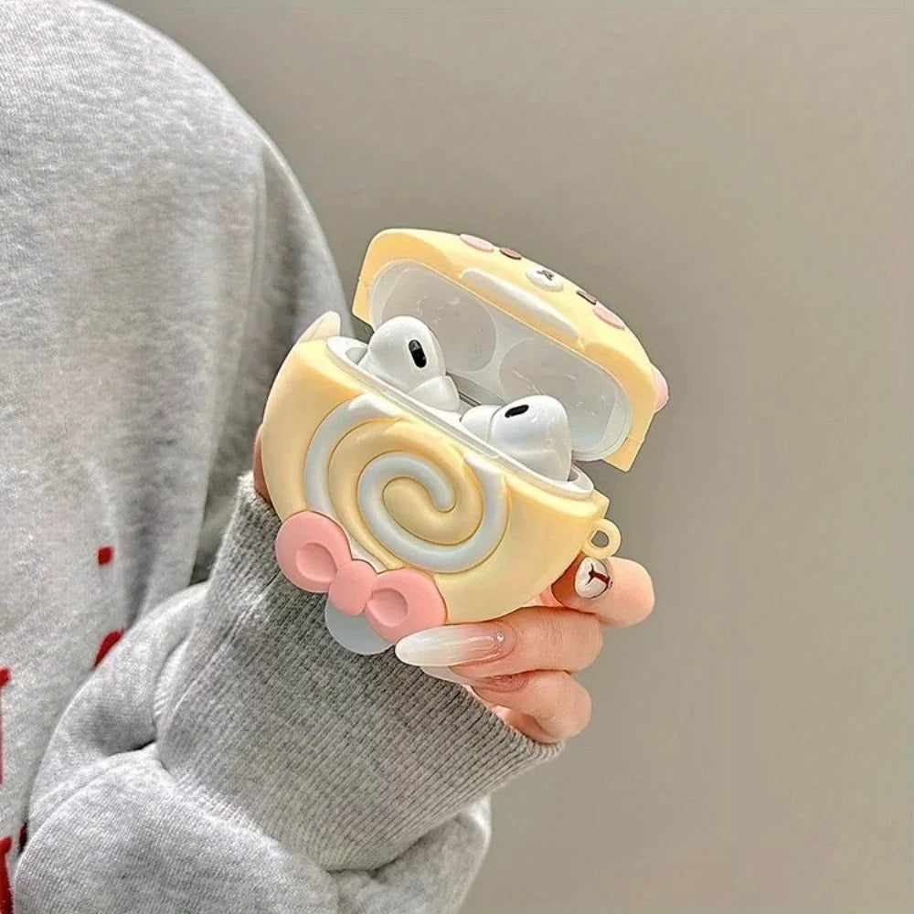 Kawaii Bear Lollipop AirPods Case