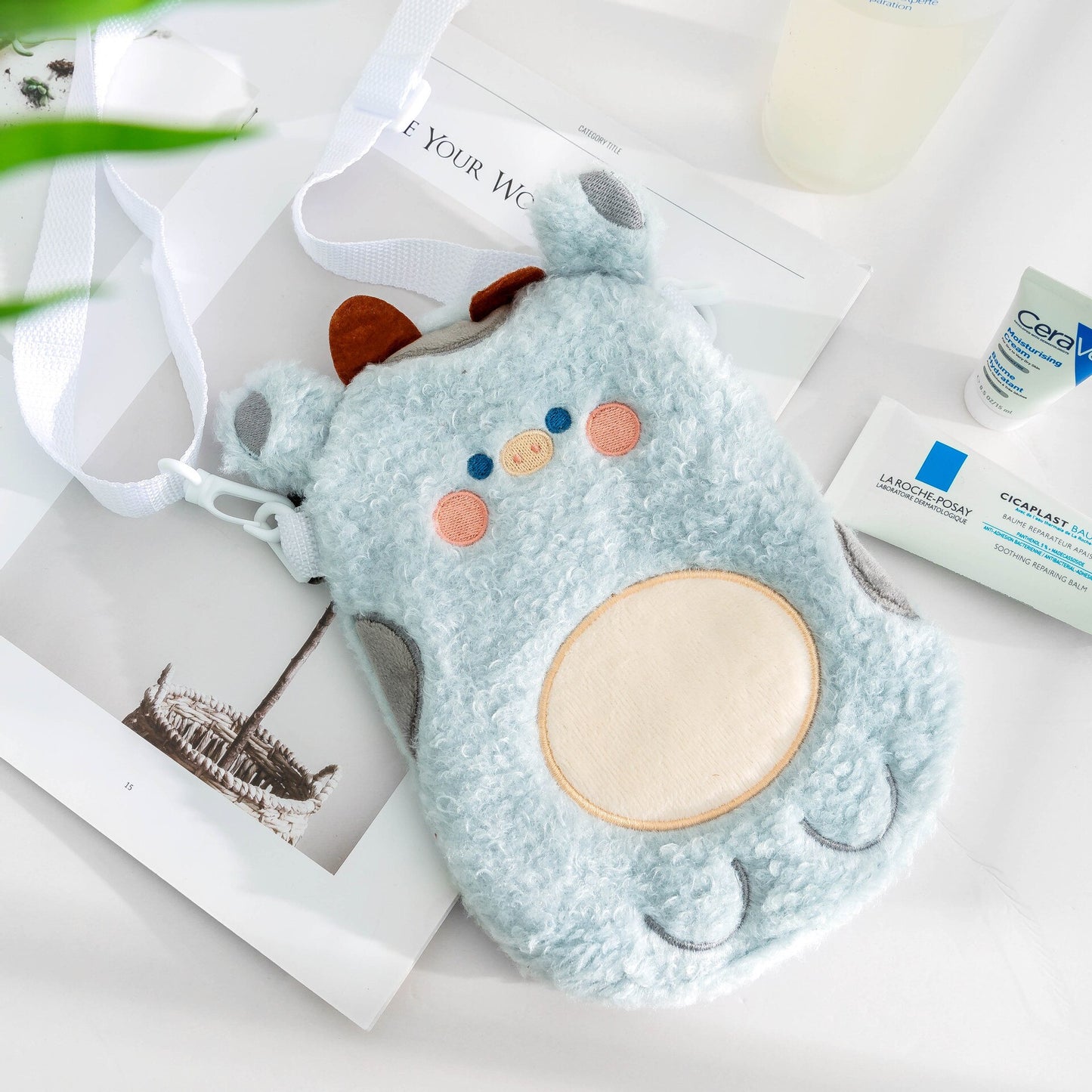 Cute Blue Cow Crossbody Bag