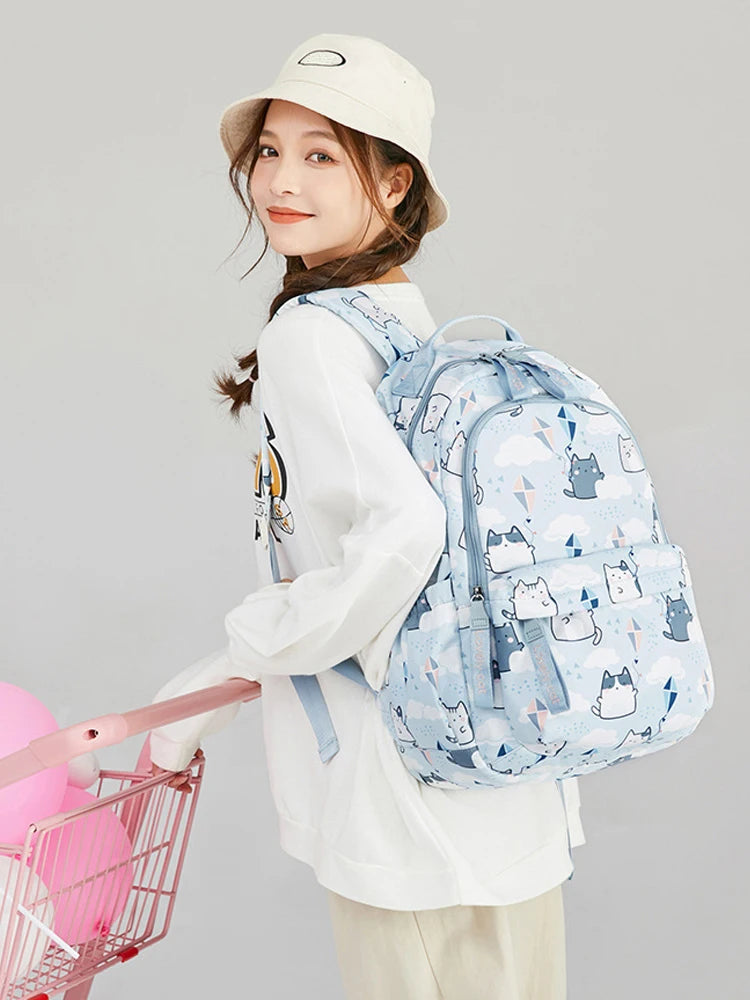 Kawaii Cats With Kites Backpack