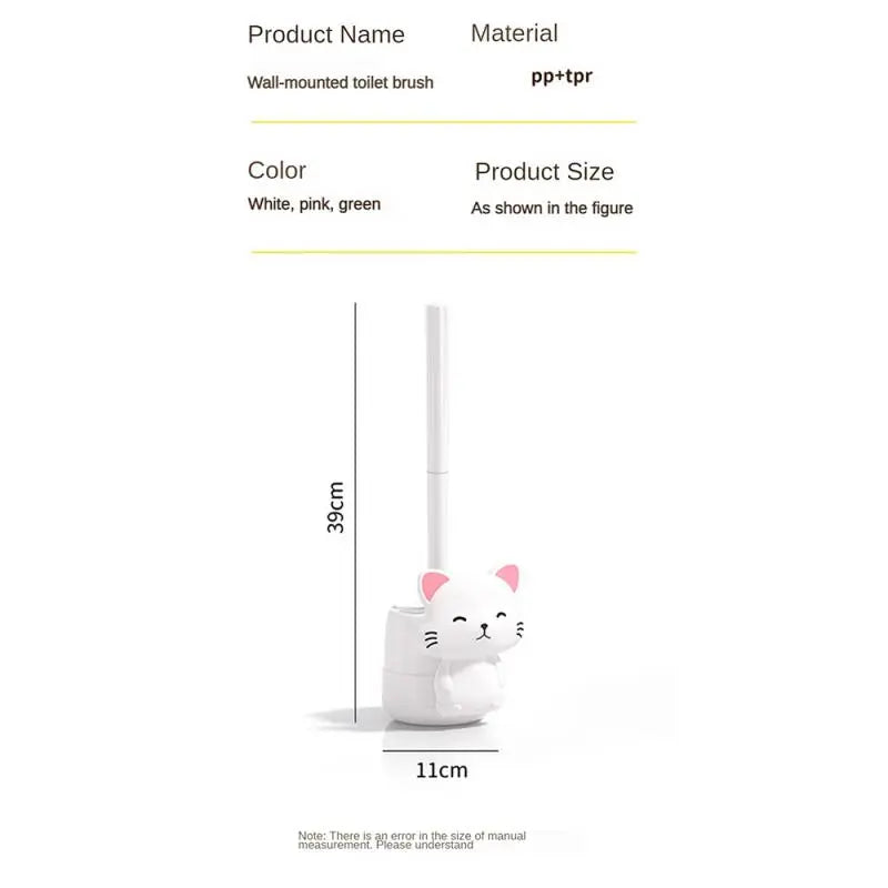 Kawaii Cat Toilet Brush Dimensions
