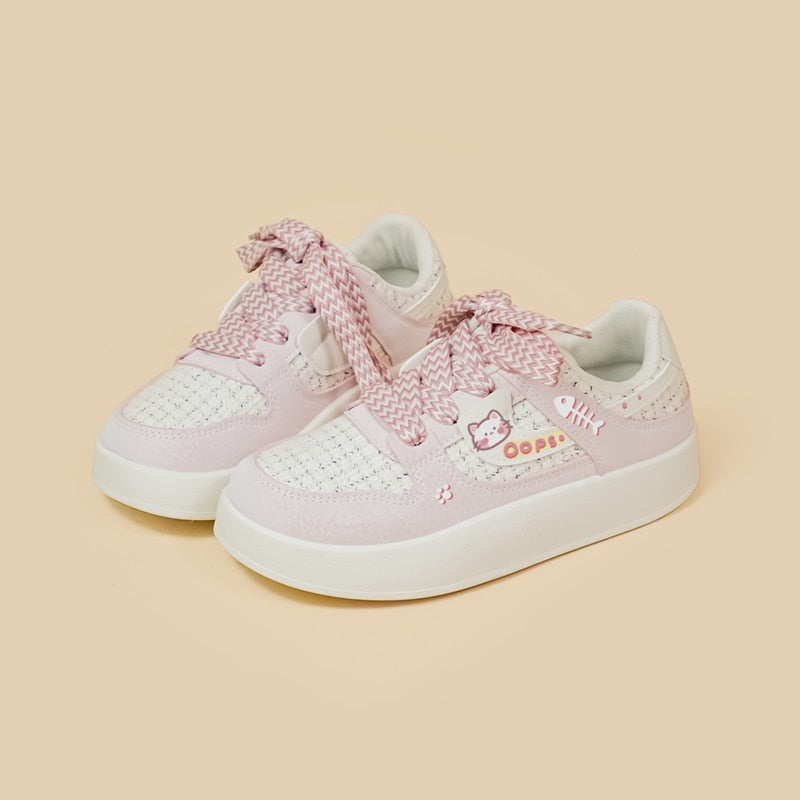 Kawaii Neko Fish Bone Sneakers