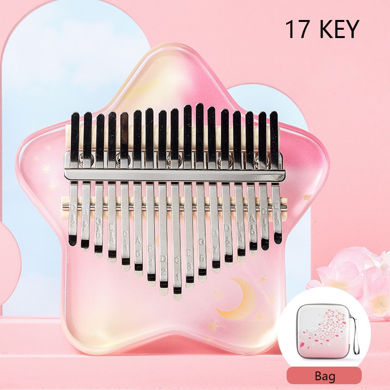 Kawaii Star Shaped Kalimba with 17 keys