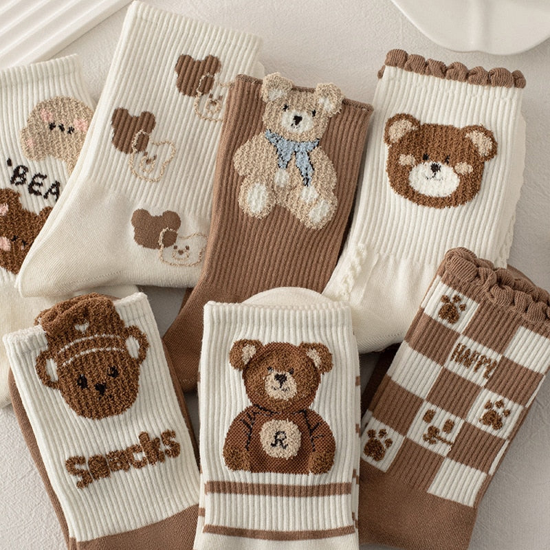 Kawaii Harajuku Teddy Bear Socks