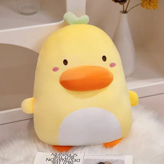 Kawaii Derpy Duck Plushie displayed on a desk surface