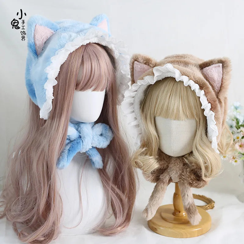Cat Ears Bonnet - Whimsical Fashion for Feline Enthusiasts – Kore Cat Ears Bonnet - Whimsical Fashion for Feline Enthusiasts – Kore