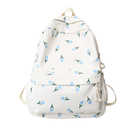 Kawaii Blue Tulips Backpack