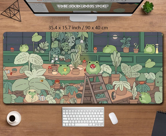 Kawaii Frogs Desk Pad