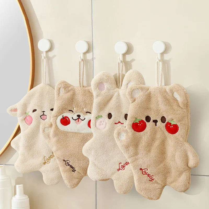 Cute Plush Animal Hand Towels