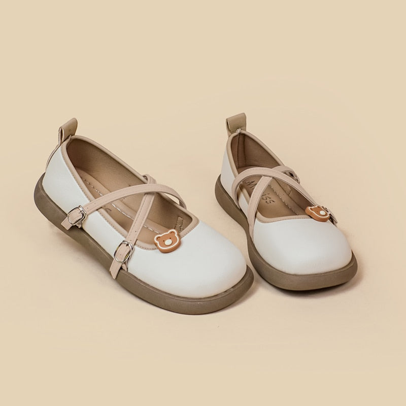 Kawaii Teddy Bear Flat Pumps