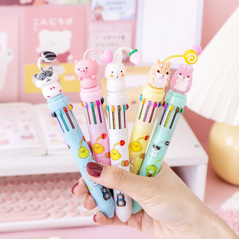 Kawaii 10 Colors Ballpoint Pens