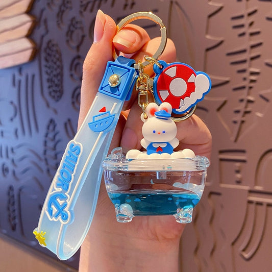 Kawaii Sailor Bunny & Bear Keychains