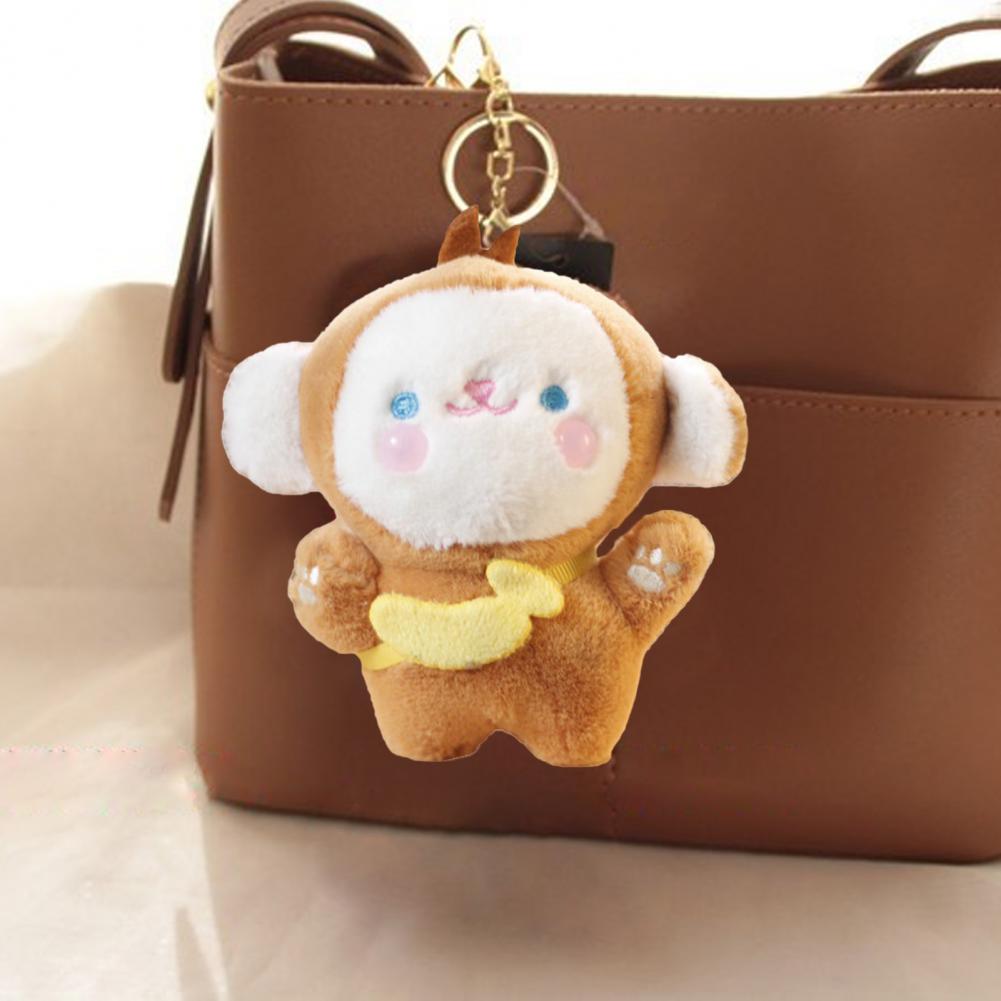 Kawaii Plush Monkey Keychain