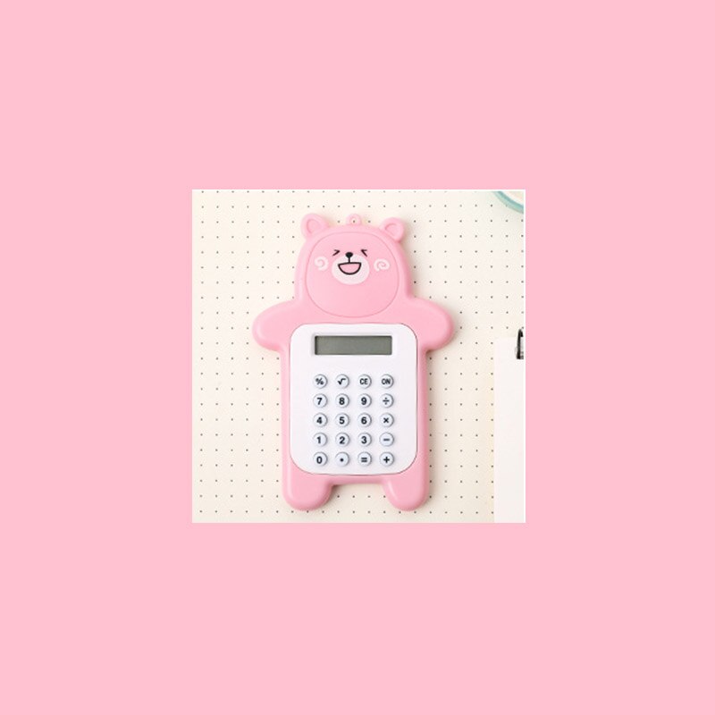 Kawaii Pink Mini Bear Digital Calculator