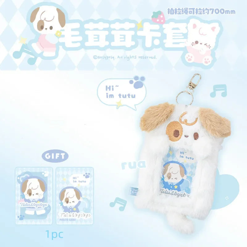 Puppy & Kitty Plush Photo Card Holders