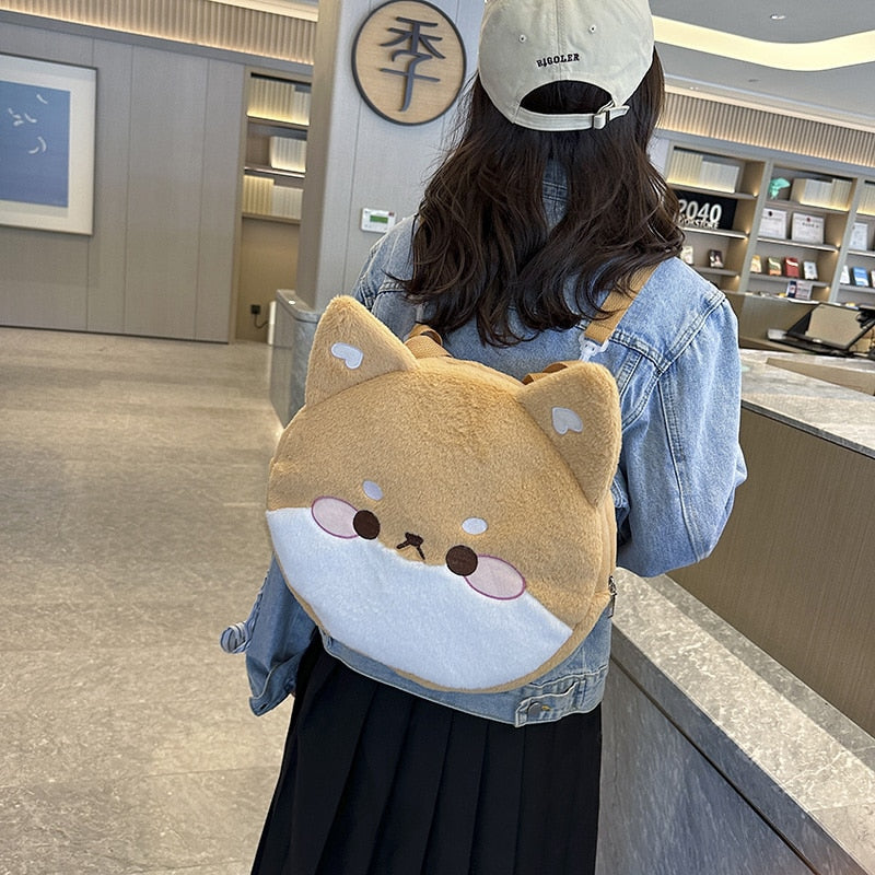 Model Wearing Kawaii Shiba Inu Bag