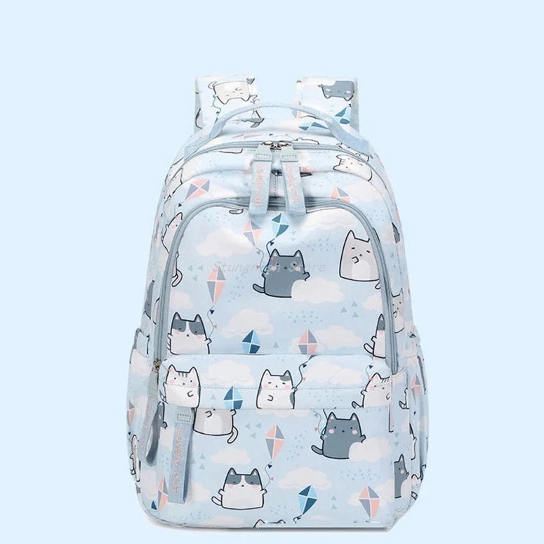 Kawaii Cats With Kites Backpack