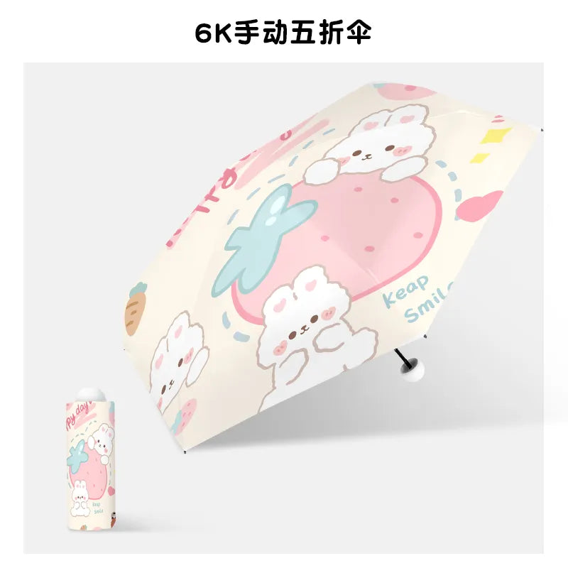 Kawaii Strawberry Bear Umbrella