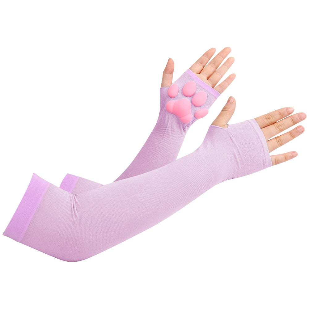 Kawaii Thigh High Cat Paw Sleeves