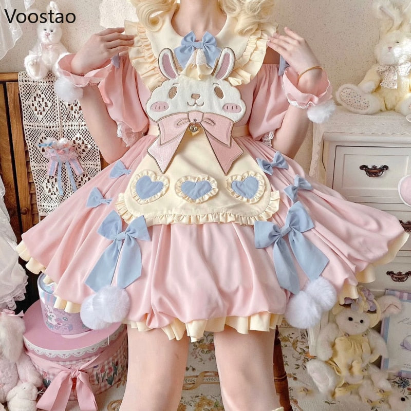 Kawaii Sweet Lolita Bunny Party Dress – Kore Kawaii