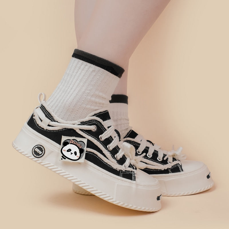 Kawaii Chunky Sole Panda Sneakers