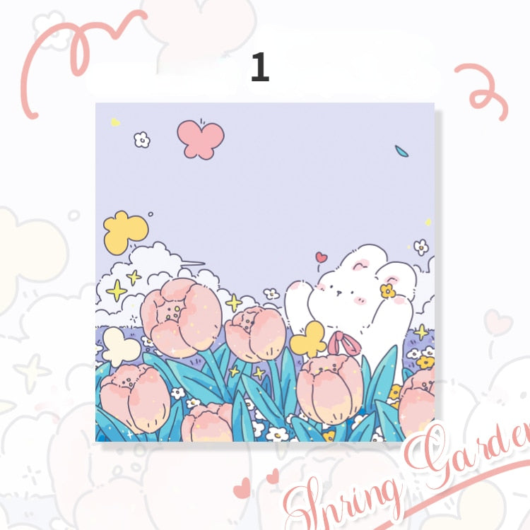 Kawaii Flower Bunny Memo Pads