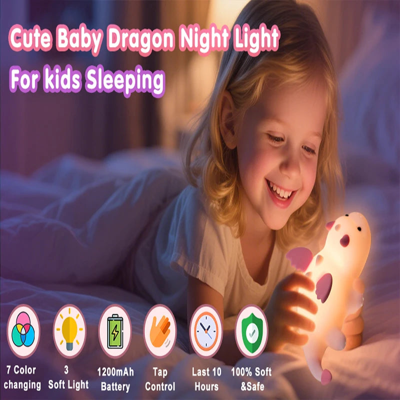 Baby Dragon Night Light Features