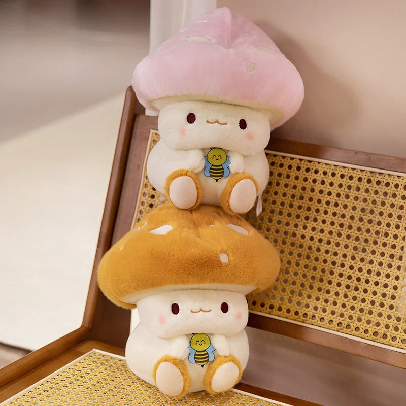 Kawaii Mushroom & Bee Plushies
