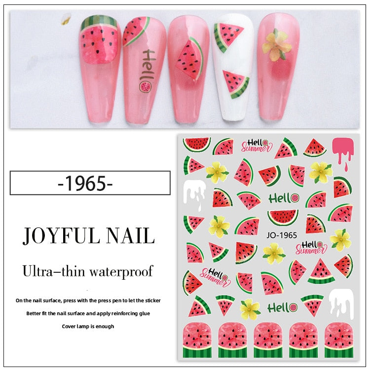 Kawaii Nail Art Fruit Decals