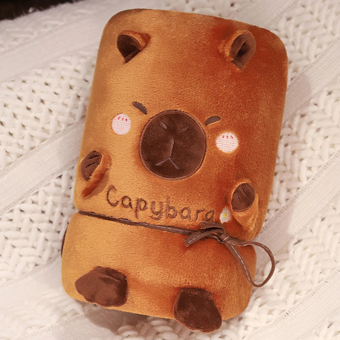 Kawaii Capybara Rolled Blanket Pillow