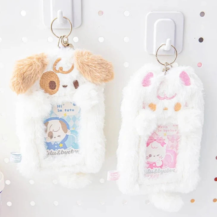 Puppy & Kitty Plush Photo Card Holders