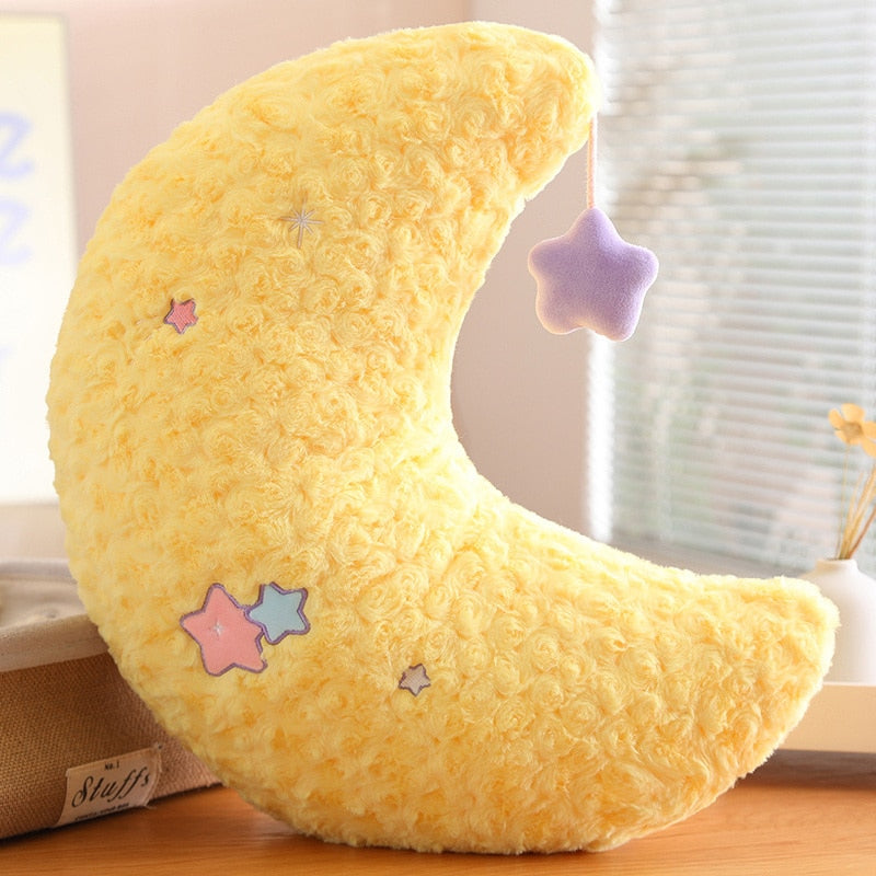 Kawaii Yellow Moon Plushie PIllow