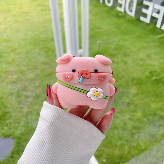 Kawaii Daisy Pig AirPods Case