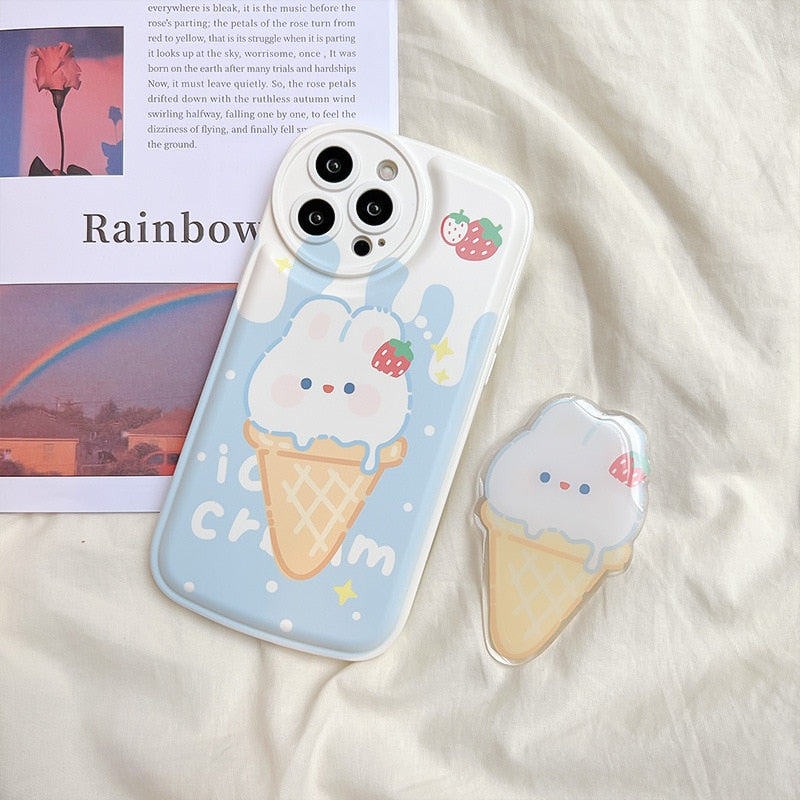 Kawaii Ice Cream Bunny iPhone Case