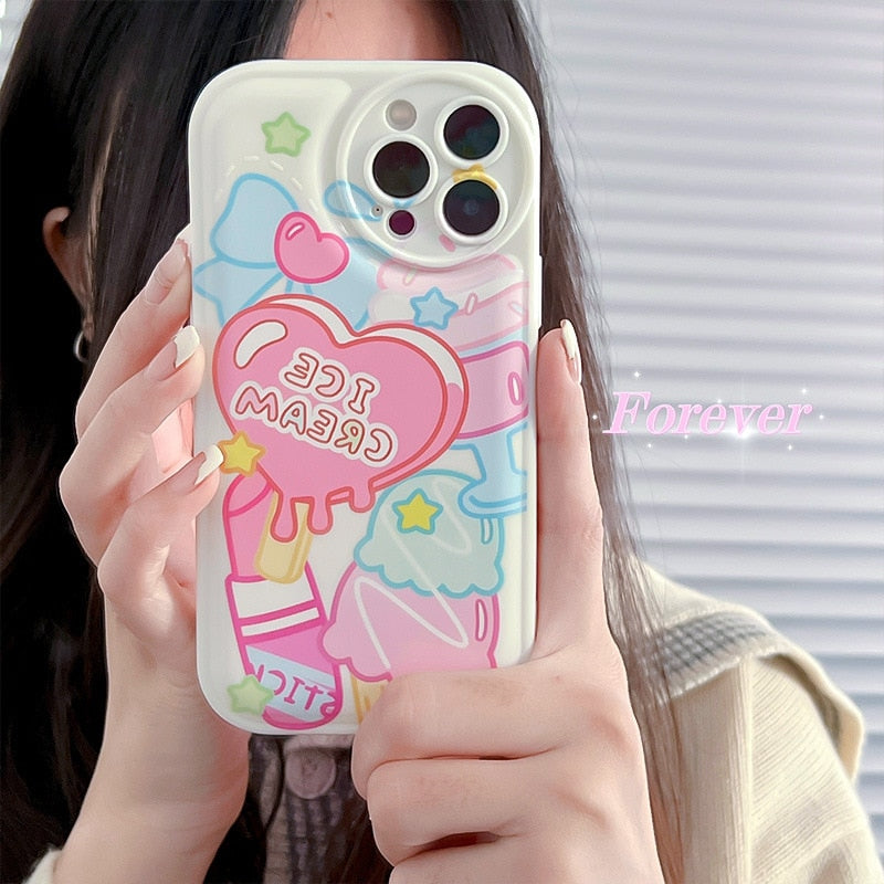 Kawaii Lipstick Ice Cream iPhone Case