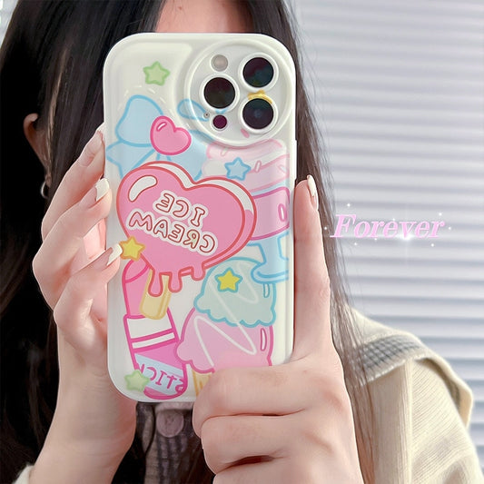 Kawaii Lipstick Ice Cream iPhone Case