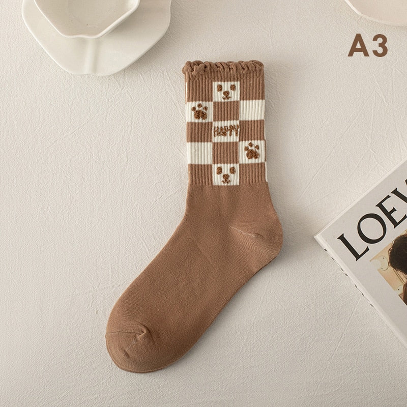 Kawaii Harajuku Teddy Bear Socks