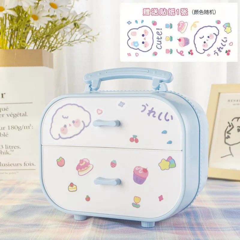 Pastel Desktop Organizer Box in blue