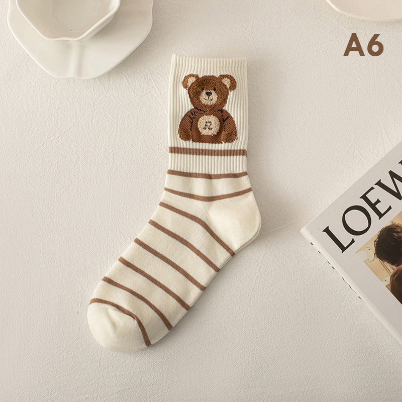 Kawaii Harajuku Teddy Bear Socks