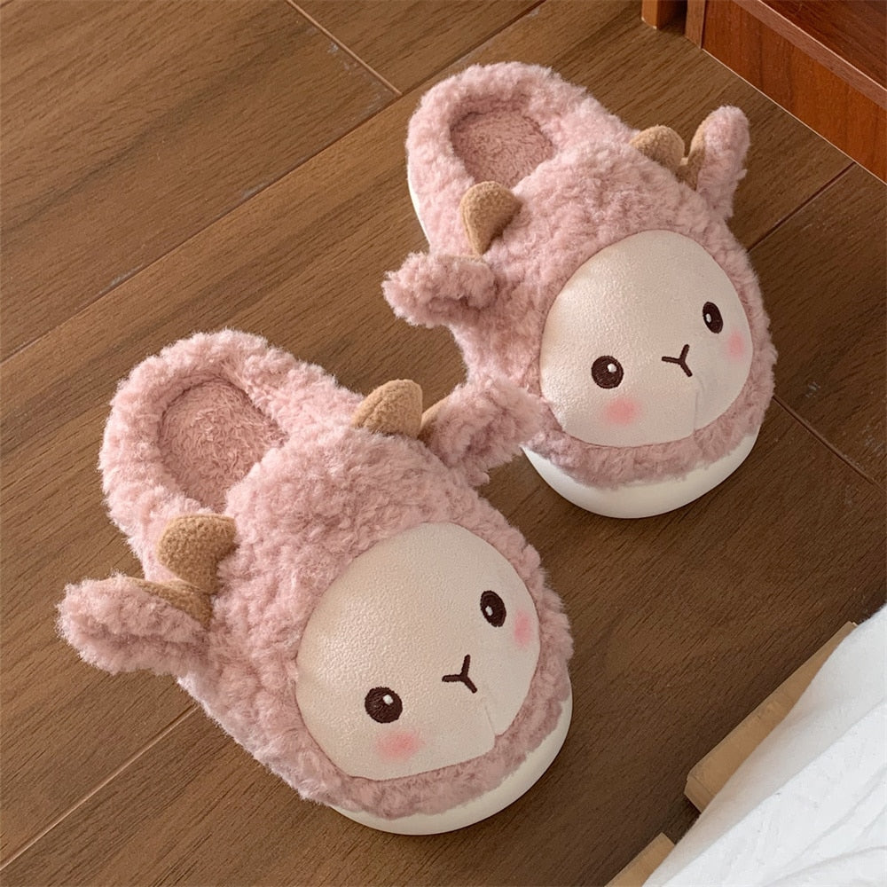 Lovely Lamb Slippers in Pink